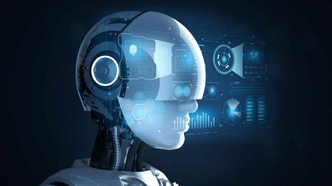 Cyborg with graphic display